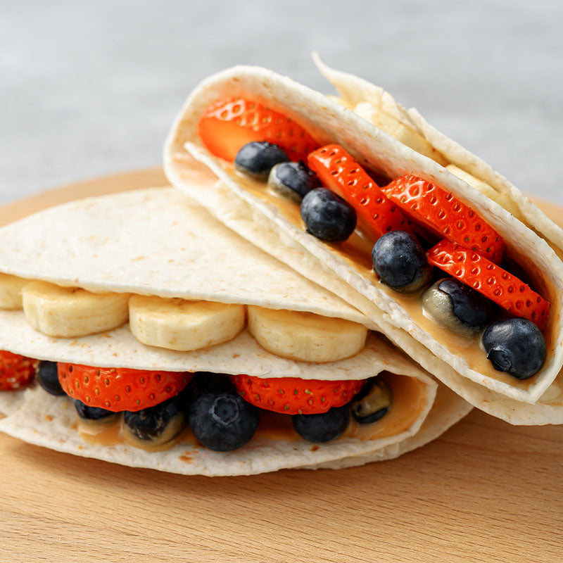 Peanut Butter Strawberry Banana Breakfast Quesadilla